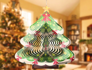 Der Breiten-27cm drehende Weihnachtsbaum-Wind-Glockenspiele Metallwind-des Spinner-3D fournisseur