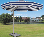 Seite Pole streifte doppeltes mit Seiten versehenes Patio-Regenschirm-Strand-Sonnenschirm-Einkaufsstraßen-Landhaus fournisseur