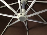 2.5M Beige Double Patio Regenschirm-runder Offsetregenschirm 360 Grad-drehende Basis fournisseur