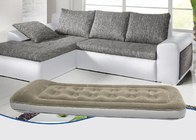 Weiches Grey High Rise Flock King-Größen-Luftmatratze-Einzelbett-Luftmatraze-PVC scharte sich fournisseur