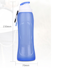 Blaues Trainings-Wasser füllt faltbare Sport-Flasche des Silikon-500ML ab fournisseur