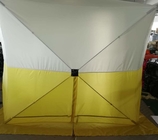 Festival-Fischen-Zelt PU im Freien beschichtete Oxford-Fiberglas Polen des Polyester-200D weißer und Gelb-Knall herauf kampierende Überdachung fournisseur