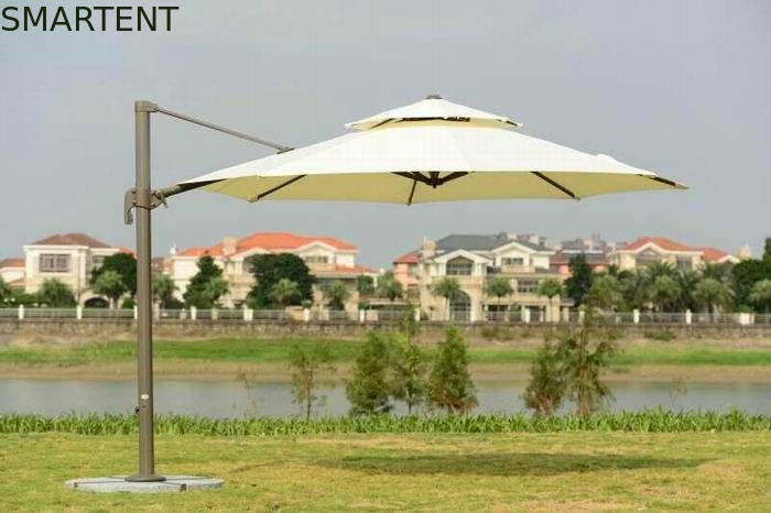 des Polyester-250g Granit-Basis Strand-Sonnenschutz-des Regenschirm-3.5M Cantilever Parasol Heavy fournisseur