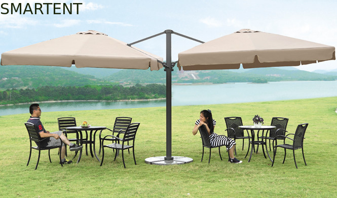 Freitragender Sonnenschirm 2.5X2.5m Duplex-Roman Beach Sunshade Umbrella Larges fournisseur