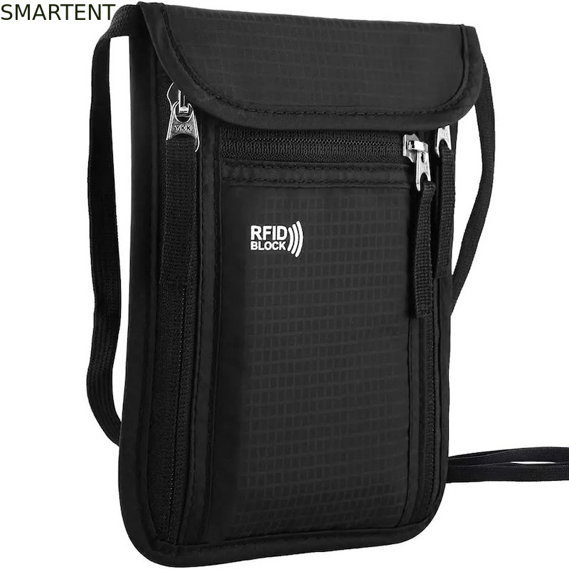 Maßgeschneiderte wasserdichte Reisetaschen-Umhängetasche, RFID-blockierender Reisepasshalter mit Schultergurt fournisseur