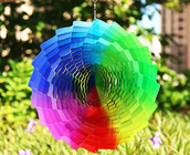 Multi farbiger UVdruckgarten-Stahlwind-Spinner 30*30cm fournisseur