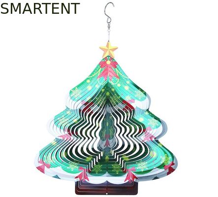 Besorgen Der Breiten-27cm drehende Weihnachtsbaum-Wind-Glockenspiele Metallwind-des Spinner-3D Online-Herstellung