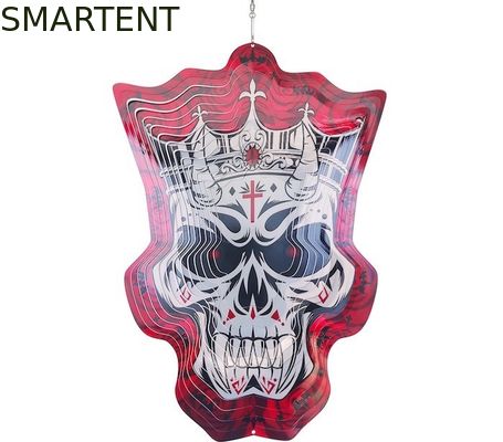 Besorgen Drehbeschleunigungs-Metallhängende Verzierungen Halloweens Earl Rose Metal Wind Spinner 3D Online-Herstellung