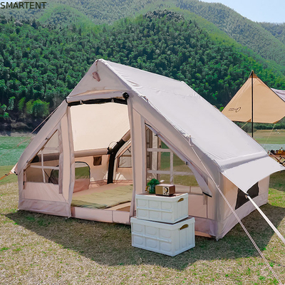 Außencampingzelte Verdicktes Beige Baumwolle Regenfest aufblasbares Zelt für Familiencamping und Outdoor-Abenteuer fournisseur
