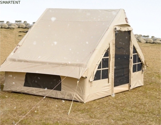 Außencampingzelte Verdicktes Beige Baumwolle Regenfest aufblasbares Zelt für Familiencamping und Outdoor-Abenteuer fournisseur