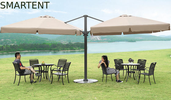 Besorgen Freitragender Sonnenschirm 2.5X2.5m Duplex-Roman Beach Sunshade Umbrella Larges Online-Herstellung