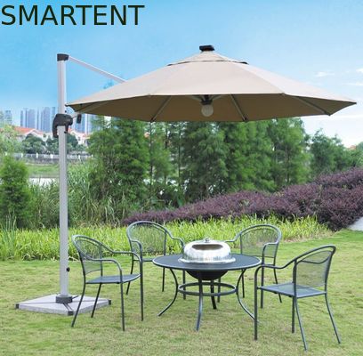 Besorgen Aluminium-150cm doppelter Patio-Regenschirm-Strand-Sonnenschutz-Regenschirm-Fernsteuerungssonnenschirm Online-Herstellung