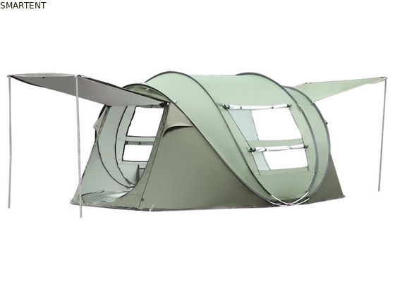Panoramafenster mit Atemzug Green 190T PU Beschichtet Polyester Pop Up Camping Zelt für Outdoor-Aktivitäten fournisseur