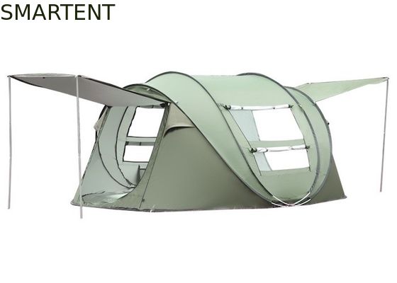 Besorgen Panoramafenster mit Atemzug Green 190T PU Beschichtet Polyester Pop Up Camping Zelt für Outdoor-Aktivitäten Online-Herstellung