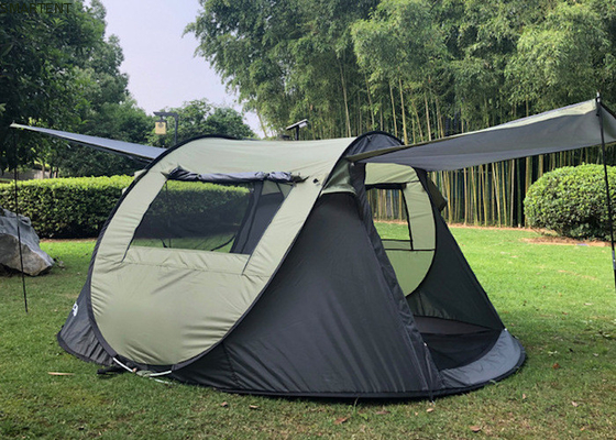 Panoramafenster mit Atemzug Green 190T PU Beschichtet Polyester Pop Up Camping Zelt für Outdoor-Aktivitäten fournisseur