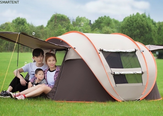 Panoramafenster mit Atemzug Green 190T PU Beschichtet Polyester Pop Up Camping Zelt für Outdoor-Aktivitäten fournisseur