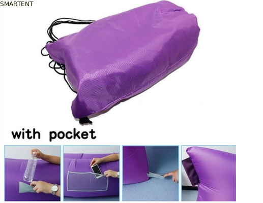 Außen Neon Wasserdicht Ripstop Nylon 260x70cm Bergschlafsack Strand aufblasbare Lazy Air Sofa fournisseur