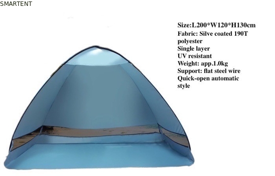 Automatisches Outdoor-Pop-Up-Campingzelt 200 X 120 X 130CM 190T Polyester-Strandmarkise fournisseur