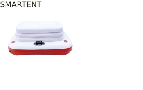 Besorgen Aufblasbarer Strand PVC-schwimmender Kühlvorrichtung-Halter Im Freien Freizeit-Ausrüstung Weißes Rot Online-Herstellung