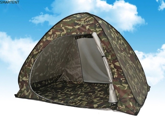 Custom Quick Open Automatic Pop Up Camping Tents 190T Silberbeschichtete Polyester Strandtanlage fournisseur