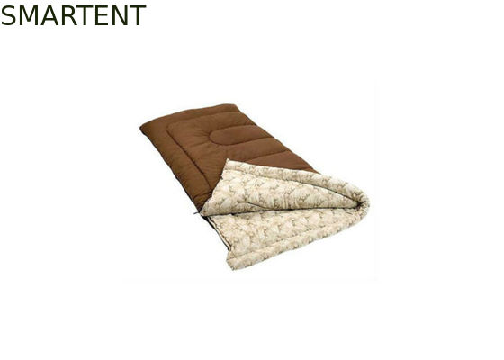 Besorgen Rechteckige braune Flannelhülle Braune Polycotton-Bergschlafsack für Einzelgebrauch Online-Herstellung