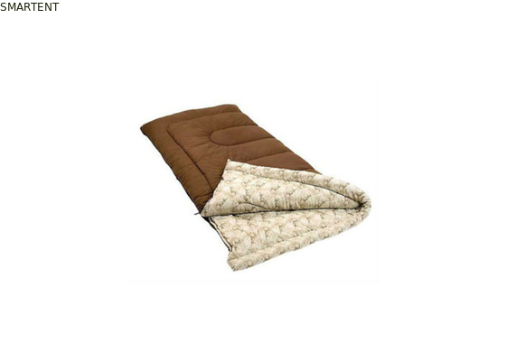 Rechteckige braune Flannelhülle Braune Polycotton-Bergschlafsack für Einzelgebrauch fournisseur