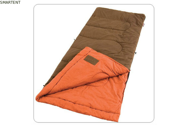 Rechteckige braune Flannelhülle Braune Polycotton-Bergschlafsack für Einzelgebrauch fournisseur