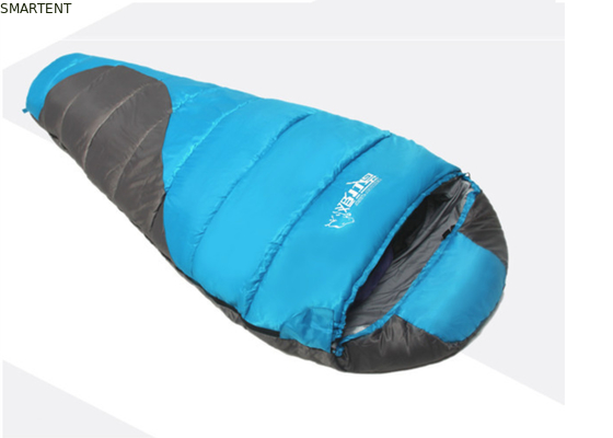 Außen-Doppelfarbbeschichtete Polyester 210T 215*75CM 90% Duck Down Füllung Bergschlafsack Warm Winddicht Entspannung Zip Tasche fournisseur