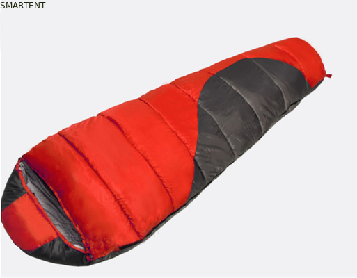 Außen-Doppelfarbbeschichtete Polyester 210T 215*75CM 90% Duck Down Füllung Bergschlafsack Warm Winddicht Entspannung Zip Tasche fournisseur