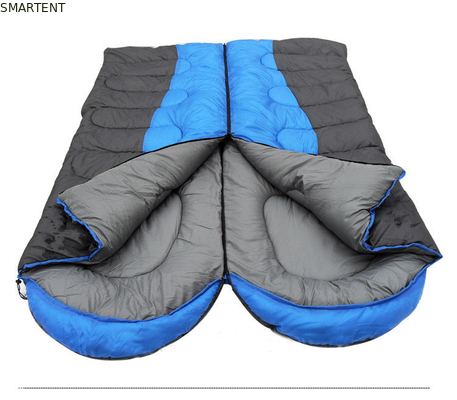 215*78cm Doppelfarbe Außenwasserdicht 190T Polyester Hohlfaserfüllung Klassisch Zwei Personen in einem Schlafsack fournisseur