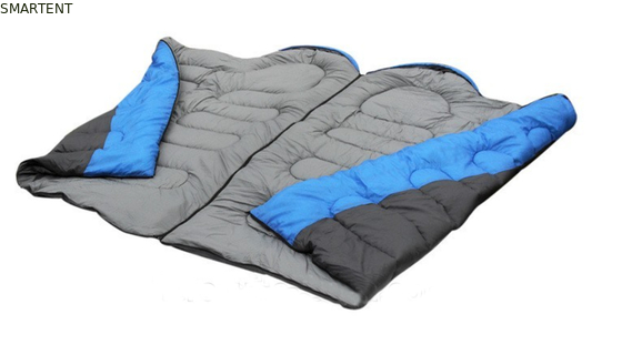 215*78cm Doppelfarbe Außenwasserdicht 190T Polyester Hohlfaserfüllung Klassisch Zwei Personen in einem Schlafsack fournisseur