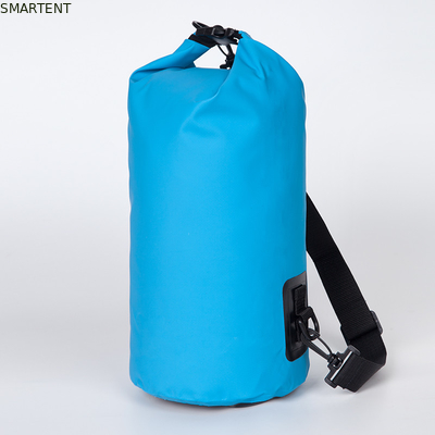18*40cm Blau PVC Tarpaulin Trockensack Siegel Camping Strand Rafting Überbord Wasserdichte Rohrtasche Leichtgewicht 5L - 30L mit Gurt fournisseur