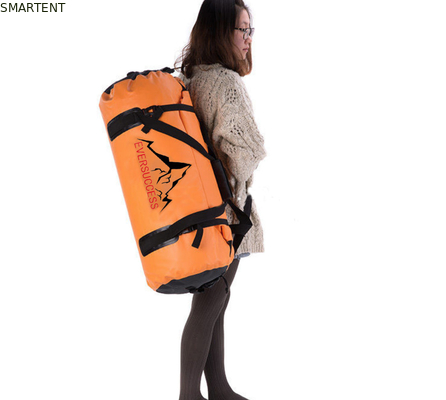 60L große orangefarbene wasserdichte Reisetaschen 600D Sport Tasche fournisseur