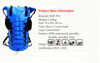 20L Reise 500D wasserdichte Fass-Tasche PVCs, die wasserdichte Taschen wandert fournisseur