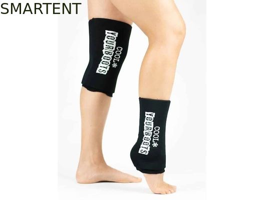 Besorgen 25x11CM kundenspezifischer Sport-Polyacrylamid-kühler Gel-Eis-Ärmel wiederverwendbarer schwarzer Spandex Lycra Online-Herstellung