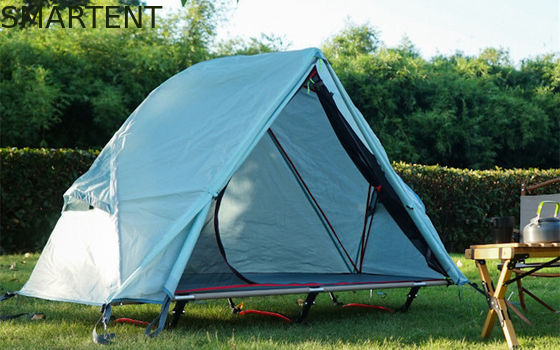 Besorgen Entdecken Sie die Natur mit unseren Outdoor Camping Zelten 200*120*95CM Blau 210D Polyester Oxford Zelt Bett mit Klappbett Online-Herstellung