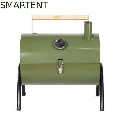 Besorgen Kühle kampierende Zusätze im Freien 12 bewegen tragbare Grills mit Raucher-Kamin Schritt für Schritt fort Online-Herstellung