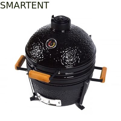 Besorgen Schwarzer keramischer Zoll erstklassiger Mini Tabletop des Kamado-Holzkohlen-Grill-16 Online-Herstellung