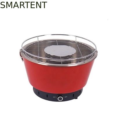 Besorgen 35X24.5CM tragbarer roter Metallstahl-Holzkohle GRILL Grill im Freien mit justierbarer Belüftung Online-Herstellung