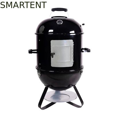 Besorgen Schwarzer kundenspezifischer kühler kampierender vertikaler Holzkohlen-Raucher grillt 2 in 1 18 Zoll 63X48.9X95.5CM Online-Herstellung