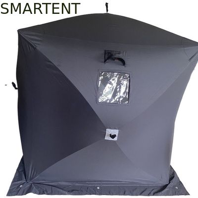 Besorgen 147*147*165CM Eis-Schutz lüftete schwarzes Polyester 150D für das Freien-Kampieren Online-Herstellung