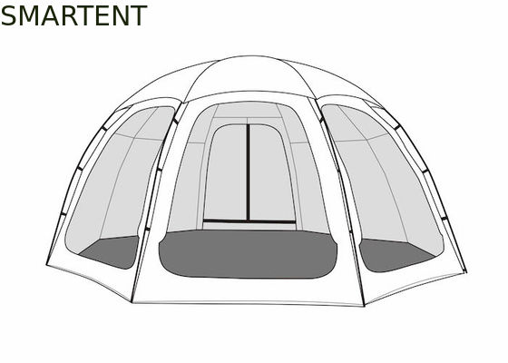 Besorgen Achtwinkliges, wasserdichtes, aus Polycotton gefertigtes Campingzelt mit Aluminiumrahmenpfeiler 4*4*2.4M Online-Herstellung