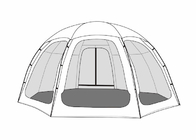 Achtwinkliges, wasserdichtes, aus Polycotton gefertigtes Campingzelt mit Aluminiumrahmenpfeiler 4*4*2.4M fournisseur