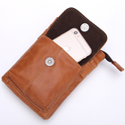 Luxus Crossbody Hals-Brieftasche 4,9*7,3*2,3' Schwarz Echtleder Multifunktionsreisetasche fournisseur