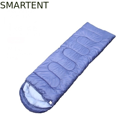 Maßgeschneiderte 210*75cm Blaue wasserdichte 190T Polyester Outdoor-Bergschlafsäcke für kaltes Wetter fournisseur