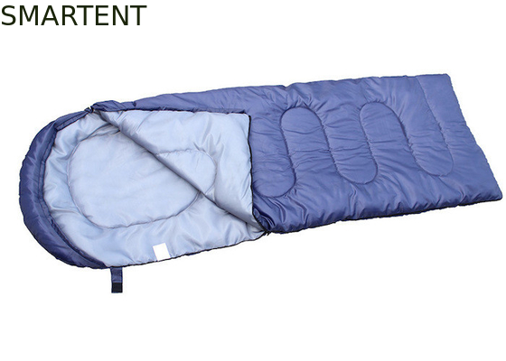 Maßgeschneiderte 210*75cm Blaue wasserdichte 190T Polyester Outdoor-Bergschlafsäcke für kaltes Wetter fournisseur