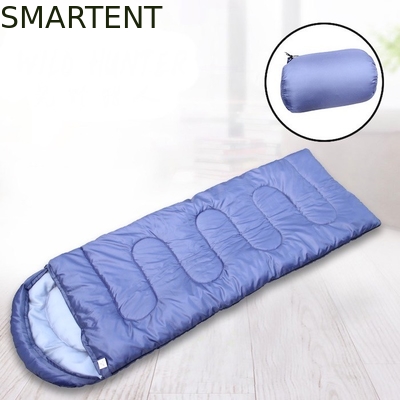Maßgeschneiderte 210*75cm Blaue wasserdichte 190T Polyester Outdoor-Bergschlafsäcke für kaltes Wetter fournisseur