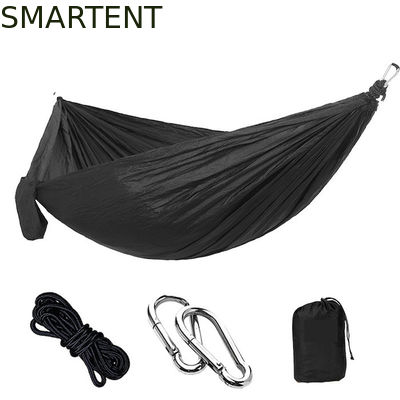 Besorgen Outdoor Essential Schwarze Farbe 210T Nylon Ripstop Tragbare Camping-Hängematte 270*140CM Online-Herstellung