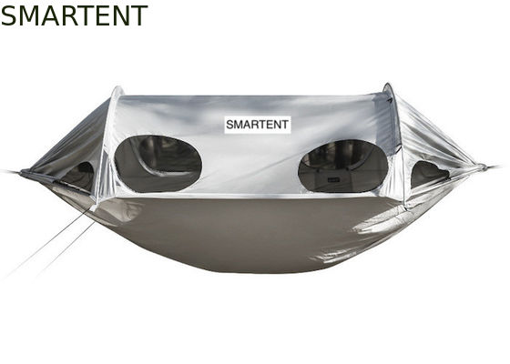 Besorgen 270*140CM 210T Silberbeschichtete Polyester-Raumkapsel Design Außencamping Hängematte Moskitobeständige Sonnenschutz Online-Herstellung