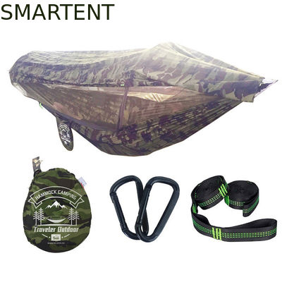 Besorgen Outdoor Leichtgewicht Tragbare Moskito-Proof Tarnung 70D Ripstop Nylon Camping Hängematte 270 * 140CM Online-Herstellung
